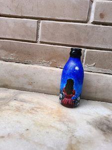 Handpainted Girl Art Bottle