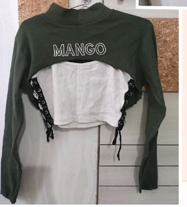 Crop Top With Inner Combo