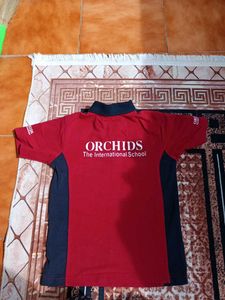 Red &amp; Black School Polo T-Shirt