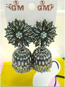 Flower Jhumka Earrings
