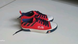 Red Trendy Sneakers Lace-up Shoes Unisex