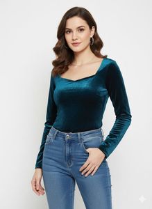 Code Velvet Teal Top