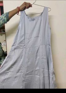 Flared Satin Dress