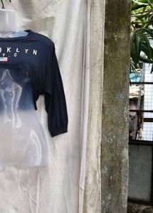 53010. Blue Brooklyn Crop Top