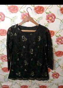 Combo Off 4 Top Elegant Black Lace