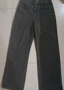 Urbanic High Waisted Straight Fit Grey Jeans - S