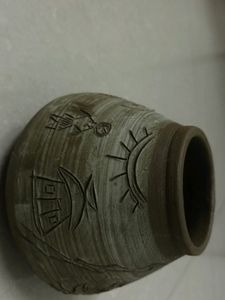 Hand Made Clay Pot Perfect For Ur Table .