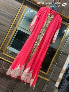 Elegant Pink Kurta  Plazo  with dupatta Set