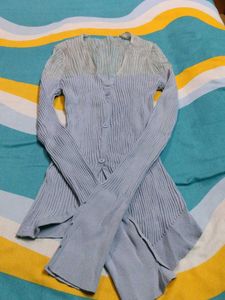 Light Blue Button-Down Top