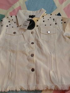 Studded Fringe Denim Jacket