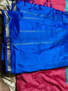 Royal Blue Silk Blend Saree