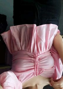 Pink Puff Sleeve Top