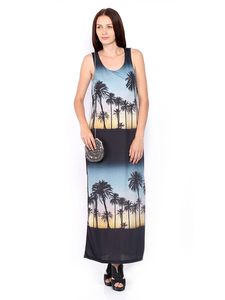 VERO MODA BRANDED Palm Tree Print Maxi Dress
