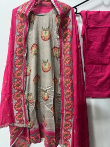 Pink &amp; Grey Pant Suit