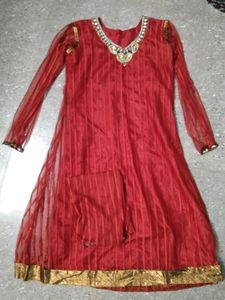 Red Colour Suit With Dupatta ❤️