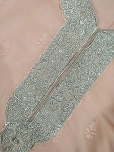 Peach Coloured Fancy Suit with Trousers &amp; Dupatta