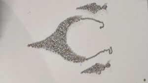 Diamond Necklace With Heavy Earrings