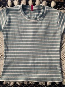 Striped Ribbed Crop Top