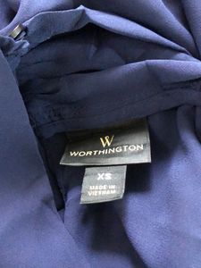 Worthington Imported Navy Blue Casual Dress(Women)