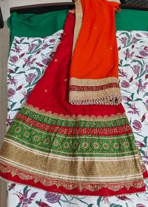 Red Lahenga With Dupatta