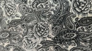 Black &amp; White Printed Jeans Pant