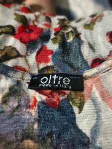 I. Floral Print Top with Lace