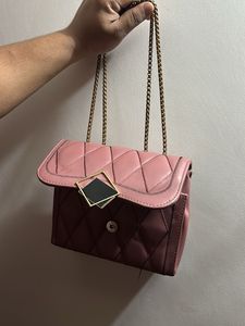 Pink Quilted Chain Bag
