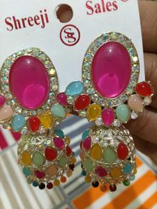 Multi Colour Jhumka