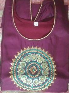 Worked Kurti With Sleeves Attached Inside
