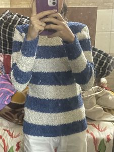 Striped Blue & White Sweater