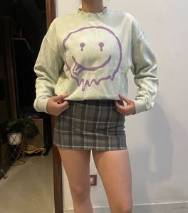 Smiley Face Graphic Sweatshirt