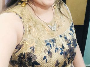Elegant Floral Print Ethnic Gown