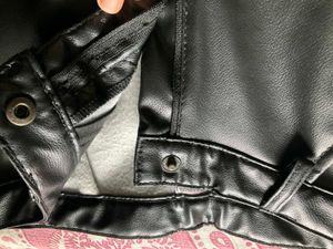 Straight leg leather pants