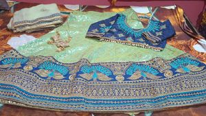 Elegant heavy work peacock zari Lehenga Choli Set