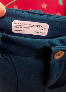 Teal High Waisted Trousers (Branded)