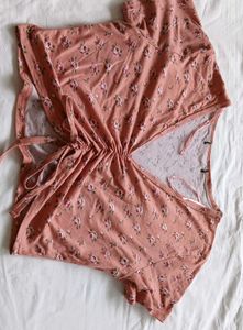 &#34;Rosewood Bloom&#34; Ruched Floral Crop Top