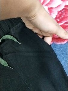 Black Cargo Joggers