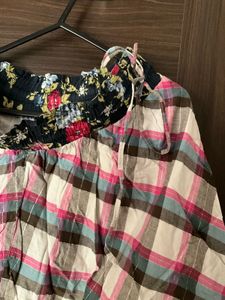 New Floral Plaid Skirt 🩷🤍☀️🥰