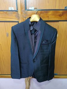 4 Piece Blazer With Pant Shirt Tie Coat