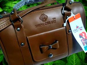 Brown Satchel with Bow Detail