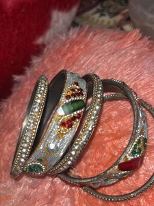 Set of Embellished Bangles