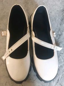 White Mary Jane Style Shoes