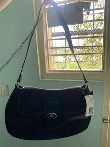 H&M Small  Twill Shoulder Bag Black
