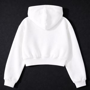 White Zip-Up Hoodie