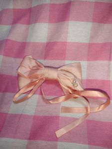 Peach Hair Bow Clip