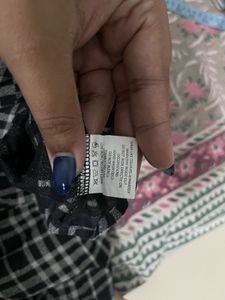 AND Black Checker Blouse
