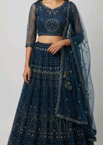 Elegant Teal Lehenga Choli Set