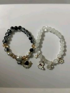 Black N White Pair Bracelets