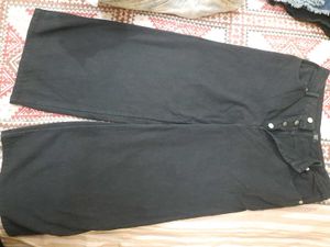 wide leg black jeans