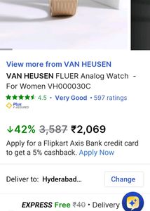 Van Heusen Rose Gold Watch